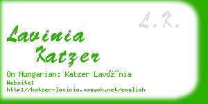 lavinia katzer business card